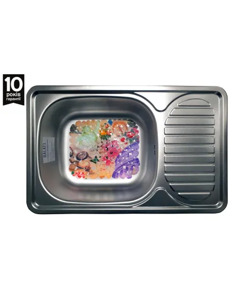 Мойка для кухни из нержавеющей стали прямоугольная Romzha Mirela textura - 3