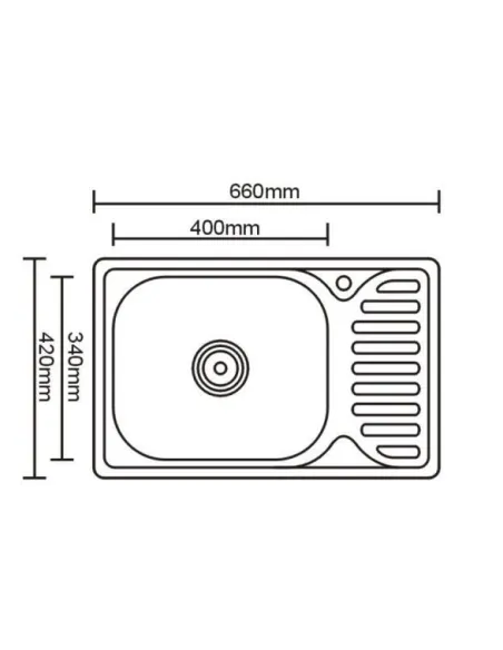 Мойка для кухни из нержавеющей стали прямоугольная Romzha Mirela textura - 4