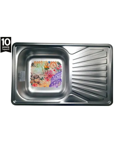 Мойка для кухни из нержавеющей стали прямоугольная Romzha Constanta textura - 3