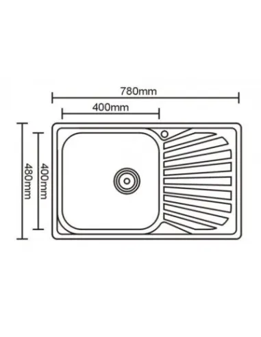 Мойка для кухни из нержавеющей стали прямоугольная Romzha Constanta textura - 4