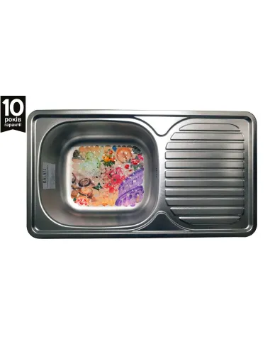 Мийка прямокутна Romzha Anka textura, нержавіюча сталь - 4