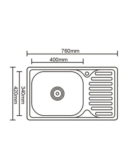 Мийка прямокутна Romzha Anka textura, нержавіюча сталь - 5