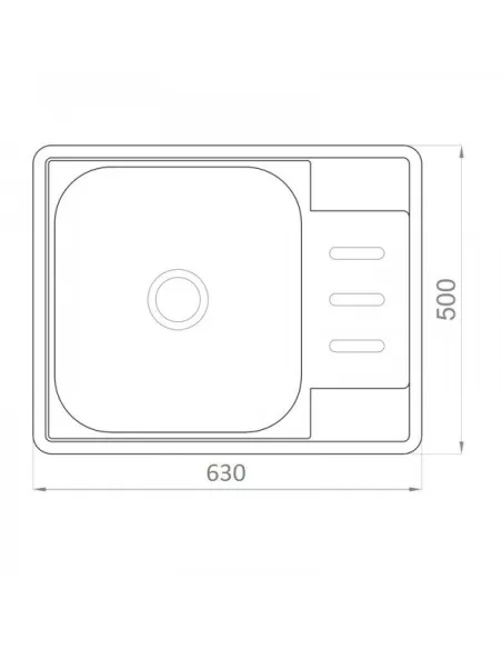 Мойка для кухни из нержавеющей стали прямоугольная Romzha Douro textura - 5