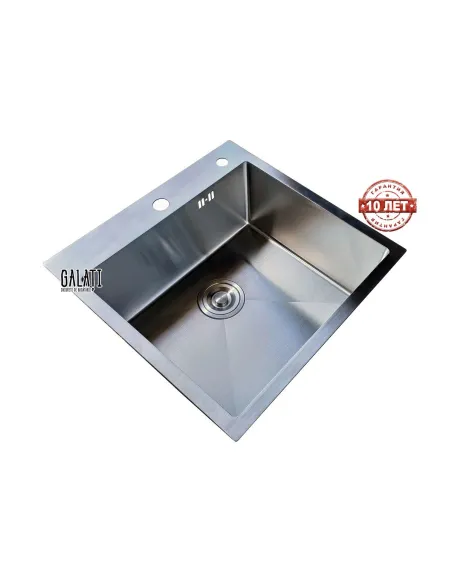Мойка для кухни из нержавеющей стали квадратная Romzha Arta U-450 - 3