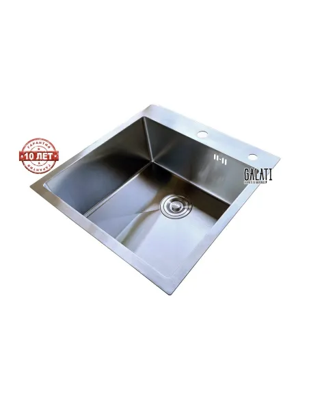 Мойка для кухни из нержавеющей стали квадратная Romzha Arta U-450 - 4
