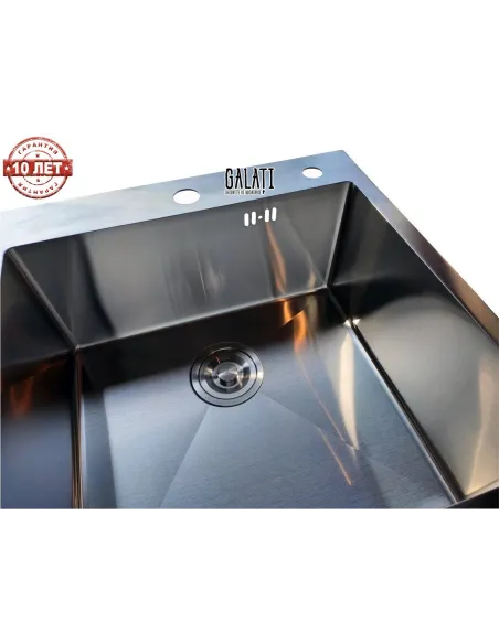 Мойка для кухни из нержавеющей стали квадратная Romzha Arta U-450 - 5