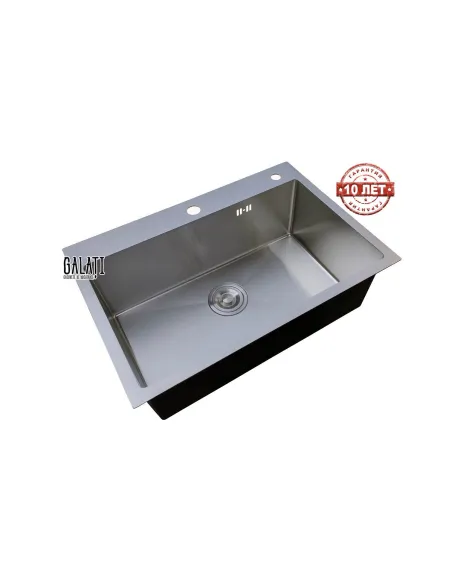 Мойка для кухни из нержавеющей стали прямоугольная Romzha Arta U-600 - 4