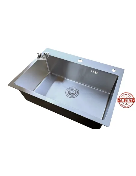 Мойка для кухни из нержавеющей стали прямоугольная Romzha Arta U-600 - 5