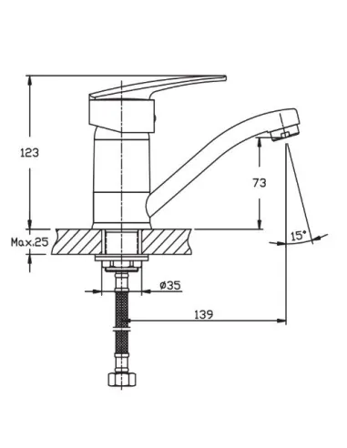 Смеситель для кухни Romzha Pescha S, латунь, на гайке - 2