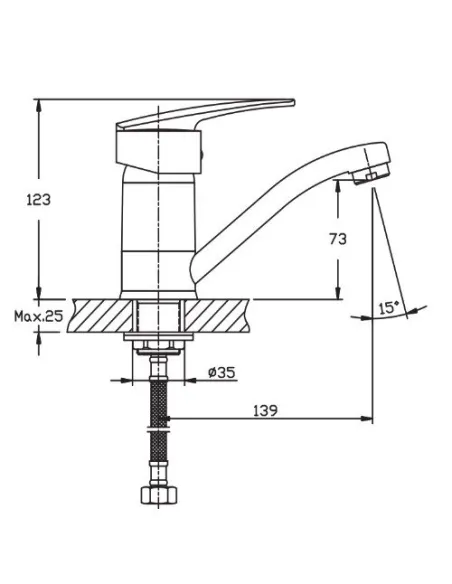 Смеситель для кухни Romzha Pescha S, латунь, на гайке - 2