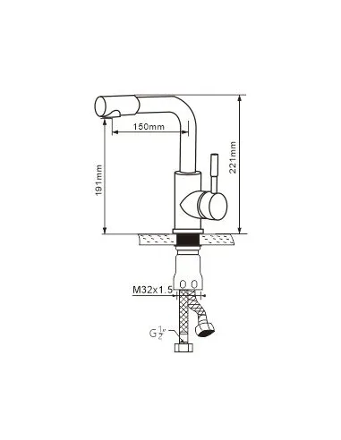 Змішувач для кухні Romzha Ionel, латунь, на гайці - 2