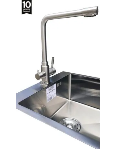 Смеситель для кухни Romzha Ionel Plus, латунь, на гайке, подвод для фильтра воды - 4