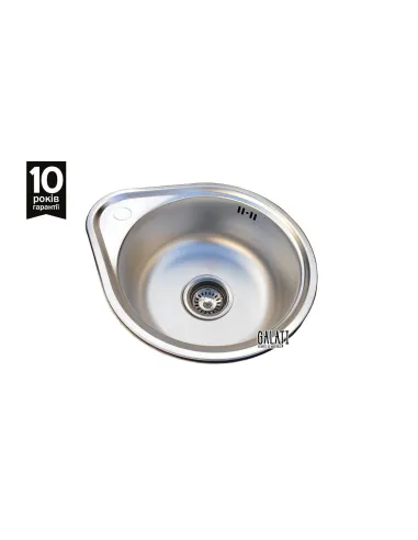 Мойка для кухни из нержавеющей стали круглая Romzha Lacrima Satin - 3