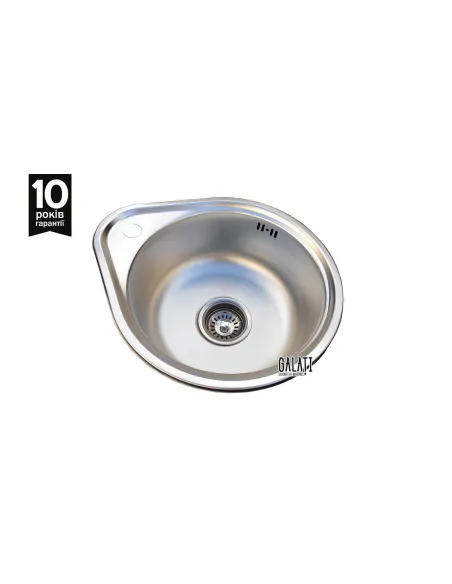 Мойка для кухни из нержавеющей стали круглая Romzha Lacrima Satin - 3