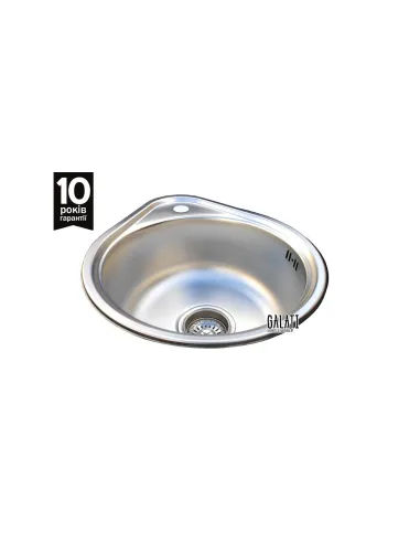 Мойка для кухни из нержавеющей стали круглая Romzha Lacrima Satin - 4
