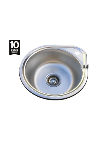 Мойка для кухни из нержавеющей стали круглая Romzha Lacrima Satin - 5