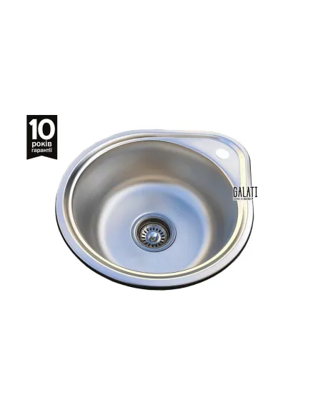 Мойка для кухни из нержавеющей стали круглая Romzha Lacrima Satin - 5