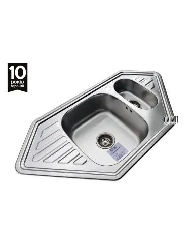 Мойка для кухни из нержавеющей стали угловая Romzha Meduza 1.5C Satin - 3