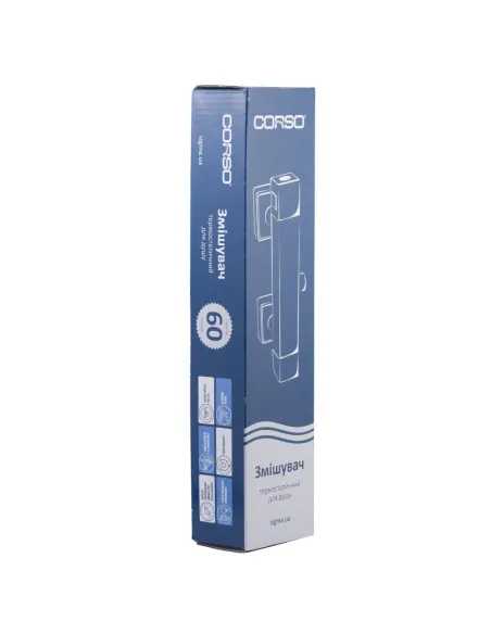 Смеситель для душа Corso Panaro ED-2D185C, диаметр картриджа 25мм, термостатический, латунь - 5