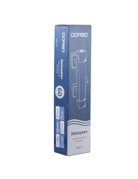 Смеситель для душа Corso Piave EG-2D187C диаметр картриджа 27мм, термостатический, латунь - 4