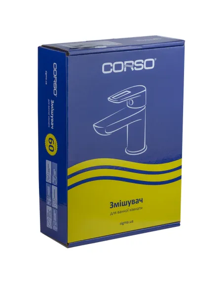 Смеситель для умывальника Corso Garda BC-2A121W, диаметр картриджа 35мм, литой, латунь - 4