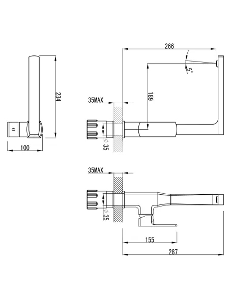 Змішувач для кухні Corso Como BF-4B229C, діаметр картриджа 35мм, Г-вилив, латунь - 3