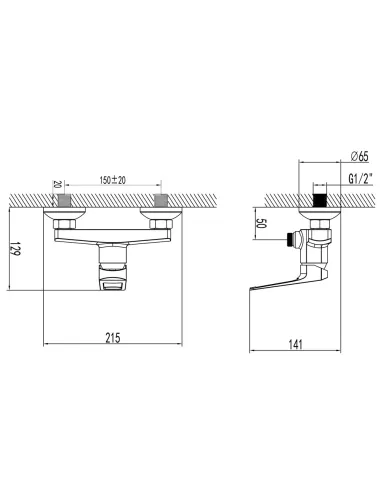 Змішувач для душу Corso Bolsena CB-1D137C, діаметр картриджа 35мм, латунь - 4