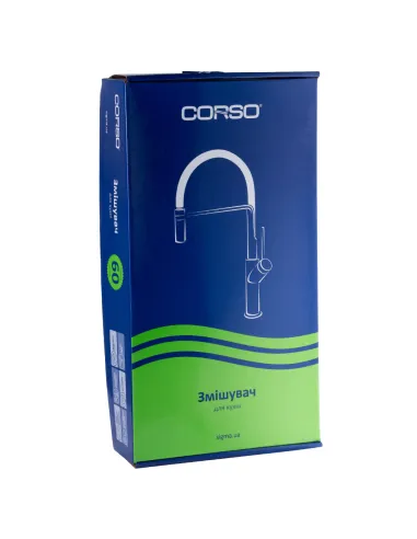 Смеситель для кухни Corso Bracciano CF-4B236C, диаметр картриджа 35мм, Г-излив, латунь - 6