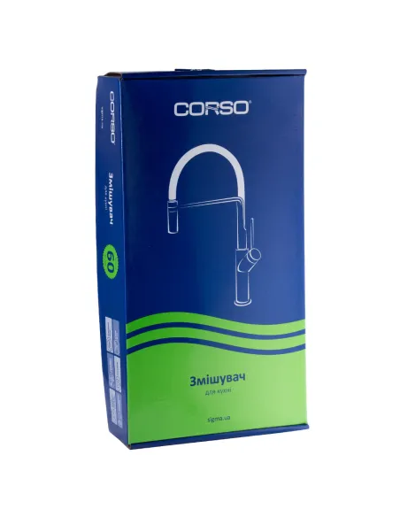 Смеситель для кухни Corso Bracciano CF-4B236C, диаметр картриджа 35мм, Г-излив, латунь - 6