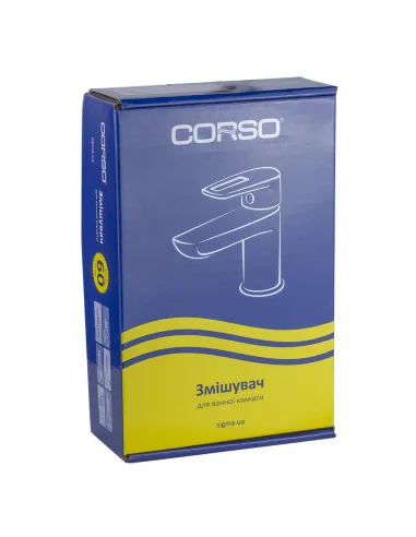 Змішувач для умивальника Corso Marmore DB-1A138C, латунь, хром - 6