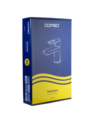 Змішувач для умивальника Corso Marmore DB-1A638C, латунь, хром - 5