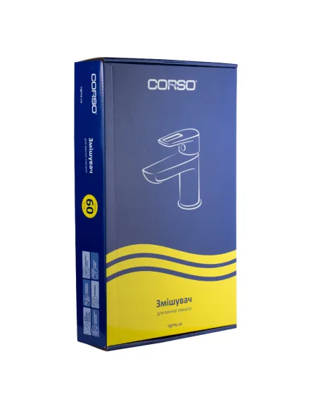 Змішувач для умивальника Corso Marmore DB-1A638C, латунь, хром - 5