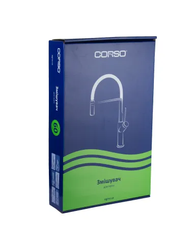 Смеситель для кухни Corso Marmore, латунь, J-излив - 6