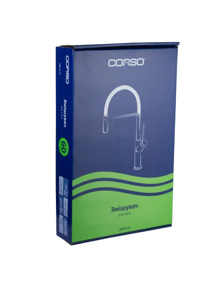 Смеситель для кухни Corso Marmore, латунь, J-излив - 6