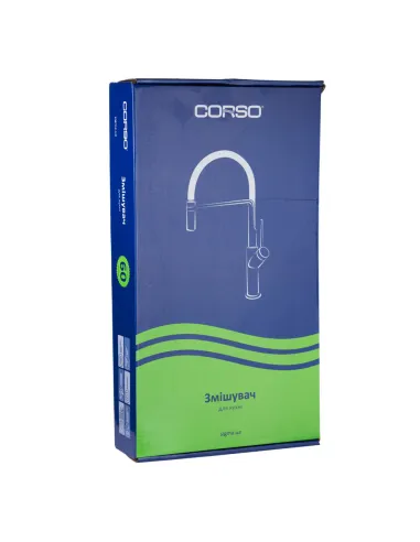 Смеситель для кухни Corso Serio DC-5B146C, латунь, хром, J-излив - 5