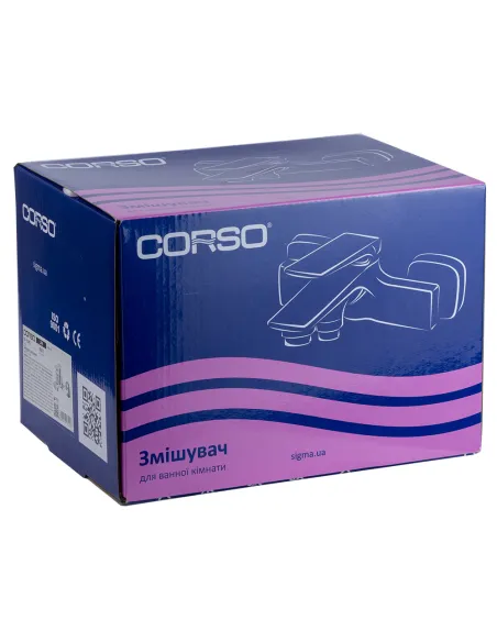 Змішувач для ванни Corso Liri DF-1C140C, латунь, хром - 8