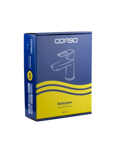 Смеситель для умывальника Corso Liri DF-2A140C, латунь, хром - 5