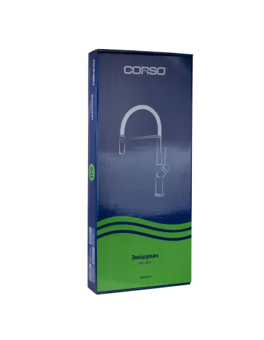 Смеситель для кухни Corso Adda EB-4B519C, латунь, излив силиконовый синий - 5