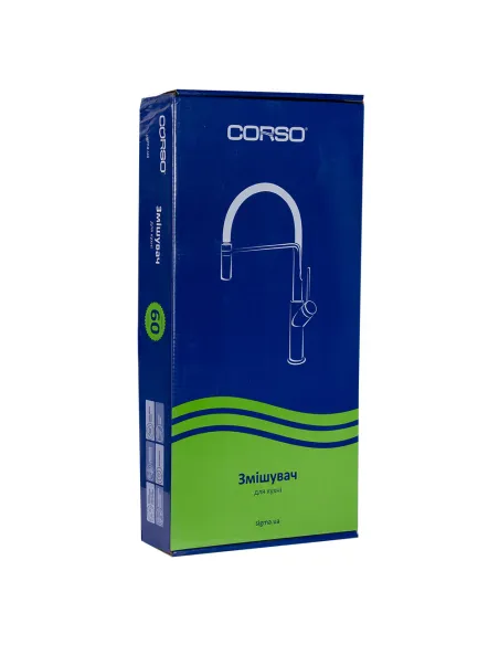 Смеситель для кухни Corso Maggiore BE-4B122C, J-излив, латунь, хром - 5