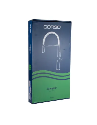 Смеситель для кухни Corso Omodeo EC-4B626C, латунь, излив гибкий с пружиной - 3