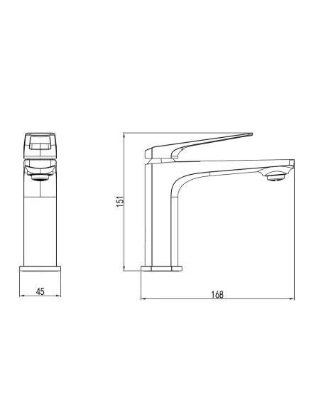 Смеситель для умывальника Corso Bolsena CB-2A137C, латунь, хром - 6