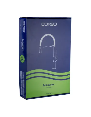 Смеситель для кухни Corso Bolsena CB-4B237C, Г-излив, латунь, хром - 6