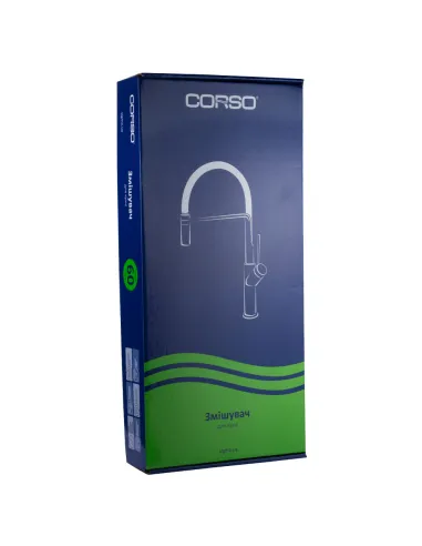 Смеситель для кухни Corso Lugano CH-4B147C, J-излив, латунь, хром - 6