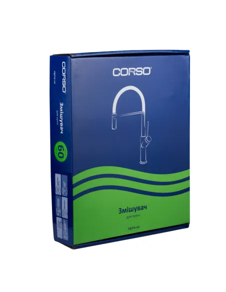 Змішувач для кухні Corso Brenta FE-5B252K, Г-вилив, латунь, бронза - 5 Змішувач для кухні Corso Brenta FE-5B252K, Г-вилив, латунь, бронза - 5