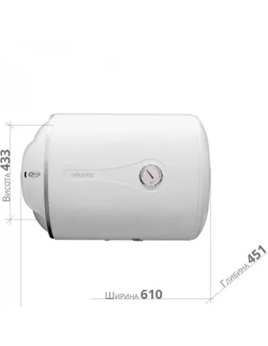 Бойлер із мокрим ТЕНом Atlantic Horizontal HM 050 D400-1-M 50 л - 2