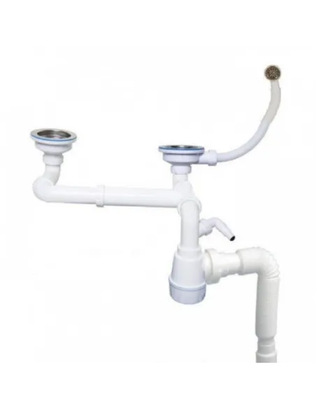 Сифон для гранітної раковини Нова 1195 (двомісний) - 1