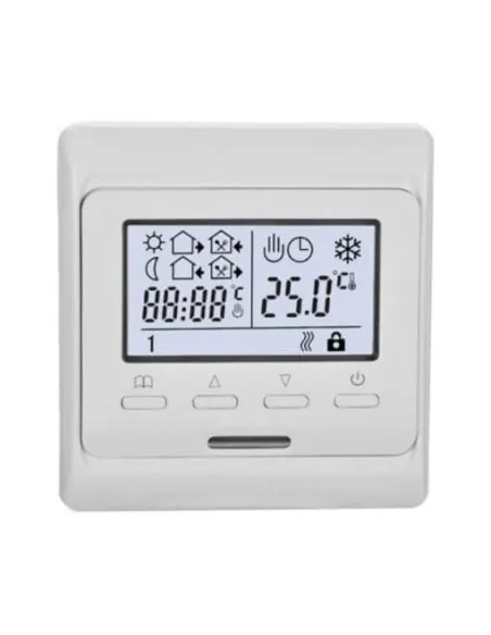 Терморегулятор для теплої підлоги In-Therm Е51, програмований, з датчиком температури - 1