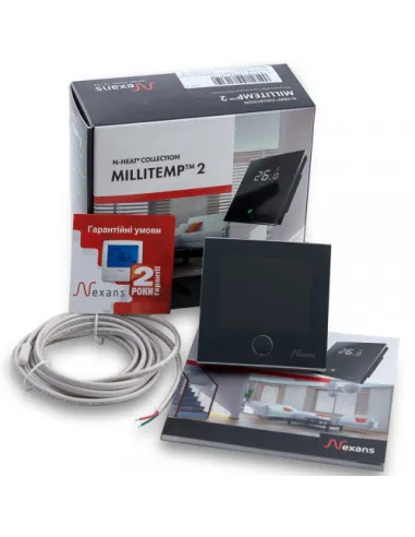 Терморегулятор для теплого пола Nexans Millitemp 2 Breath, сенсорный, программируемый - 2