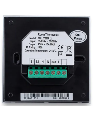 Терморегулятор для теплого пола Nexans Millitemp 2 Breath, сенсорный, программируемый - 3