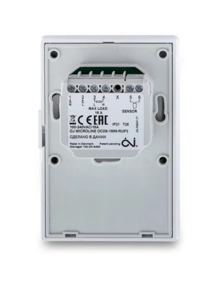 Терморегулятор для теплої підлоги Oj Electronics OCD6-1999, програмований, з датчиком температури - 3